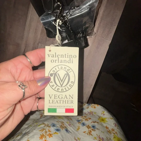 Valentino Orlandi Black Crossbody Bag with Studs - Picture 10 of 11